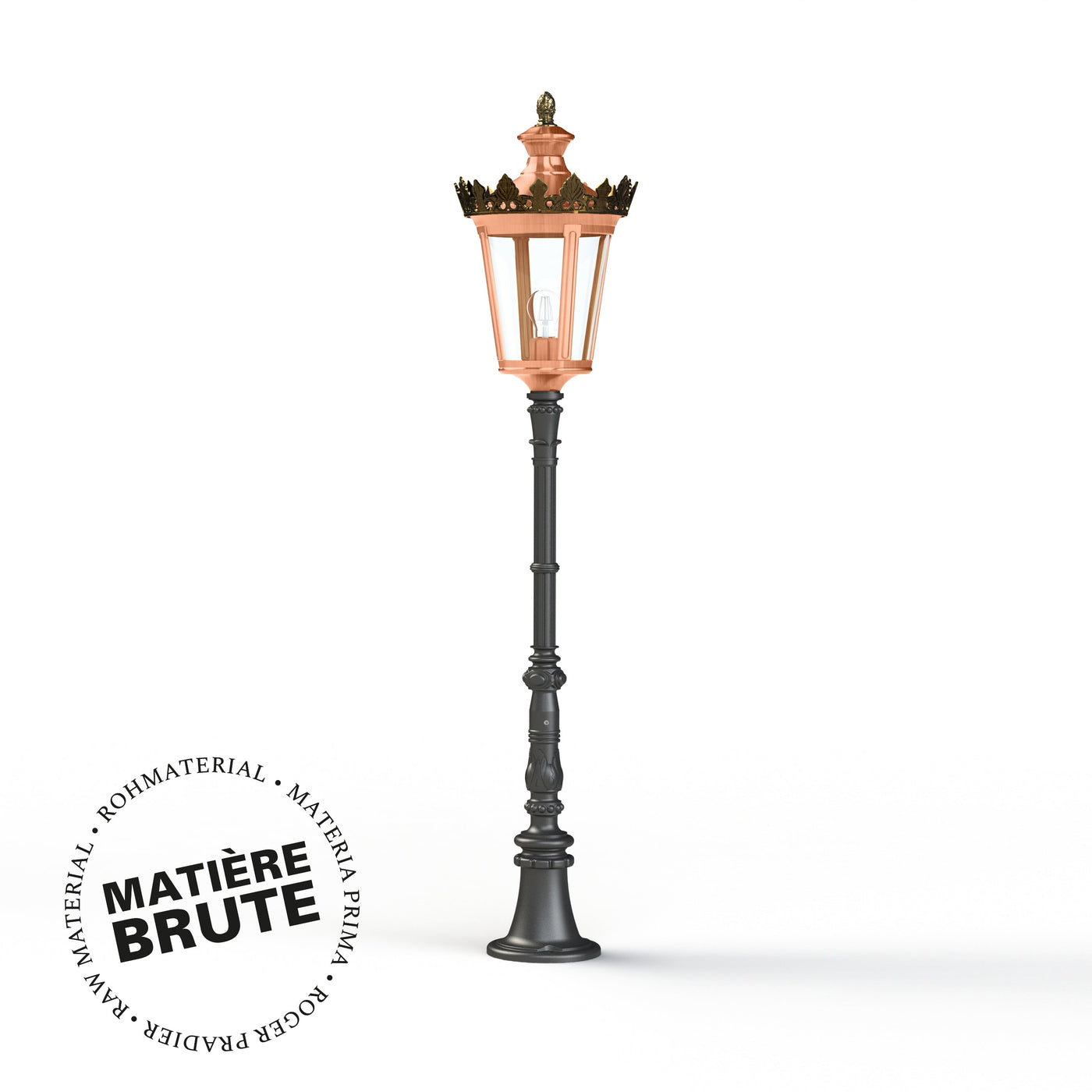 Borne Louvre N°8 E27 Cuivre brut 082 133015082
