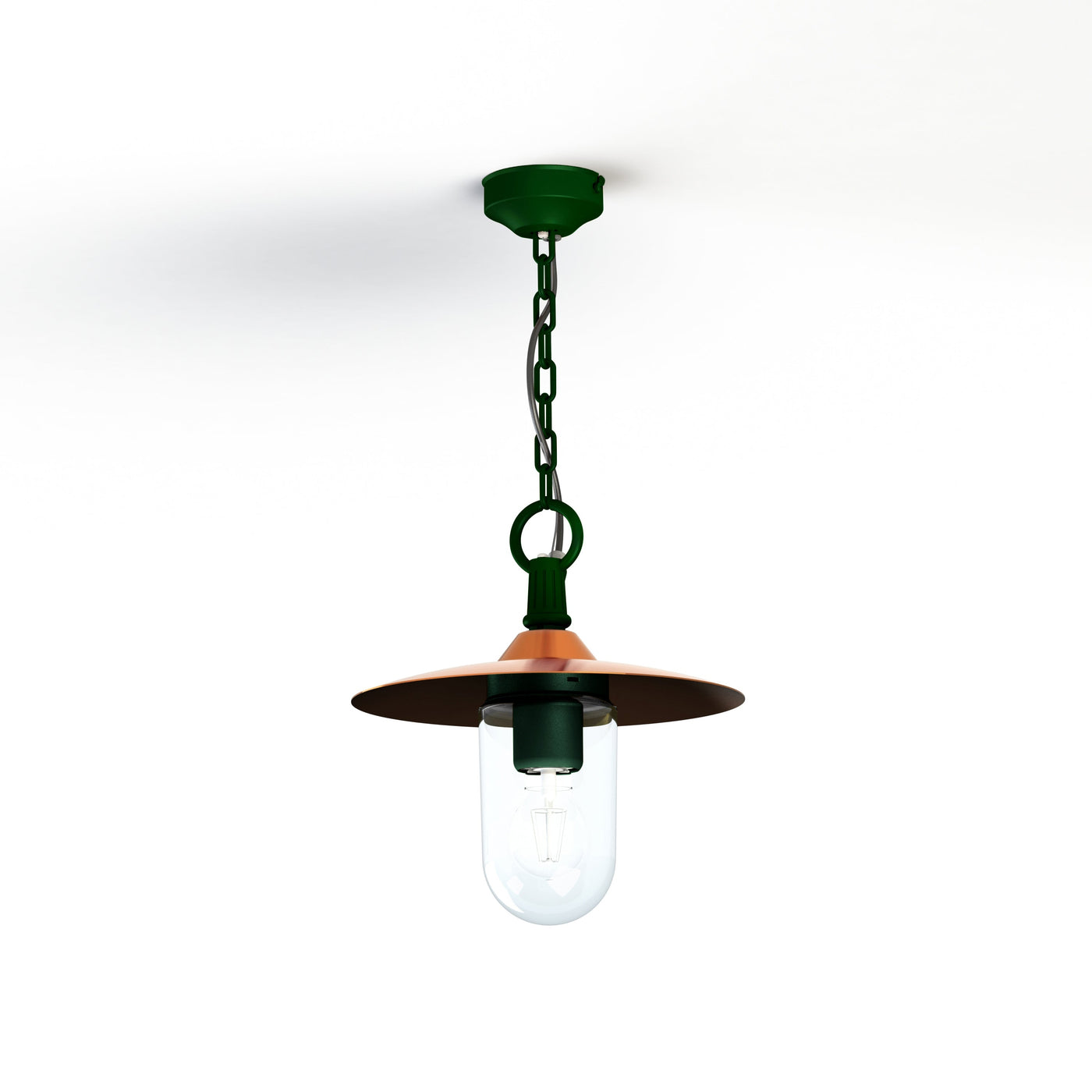 Suspension Montana N°1 clair Dôme cuivre vernis- Vert Anglais 019 139002019
