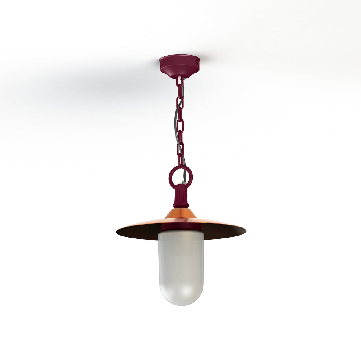 Suspension Montana N°1 opale Dôme cuivre vernis- Rouge vin 066 139004066