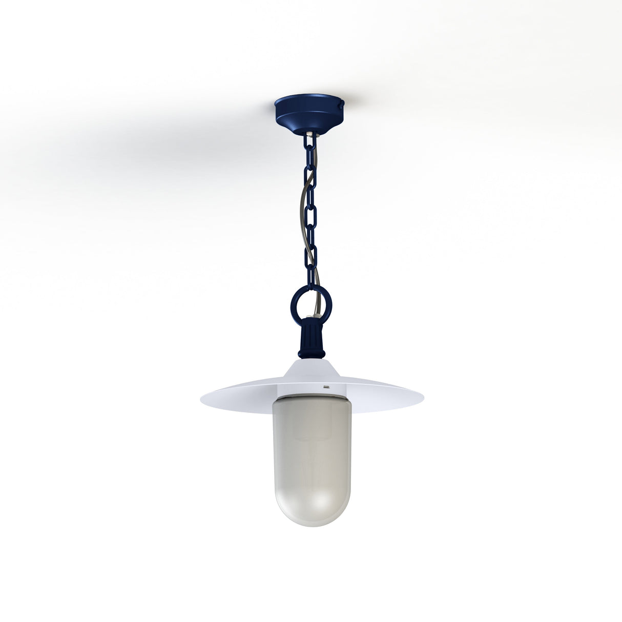 Suspension Montana N°1 opale Dôme blanc- Bleu acier 065 139003065