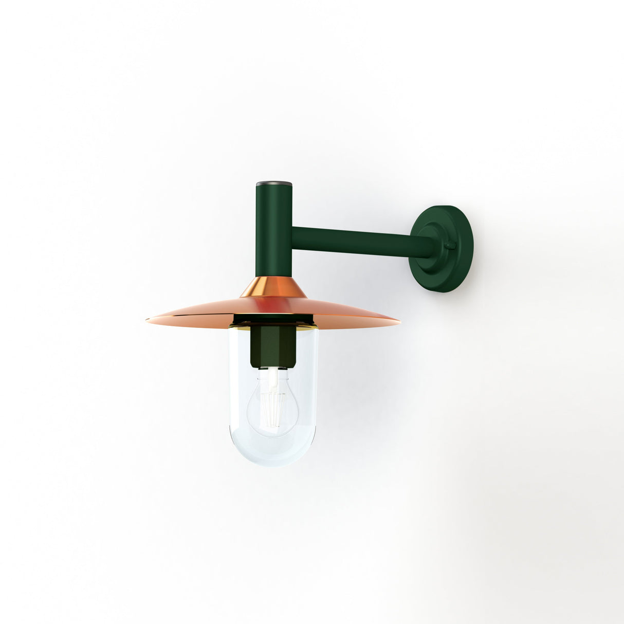 Applique Montana N°2 clair Dôme cuivre brut- Vert 019 139019019