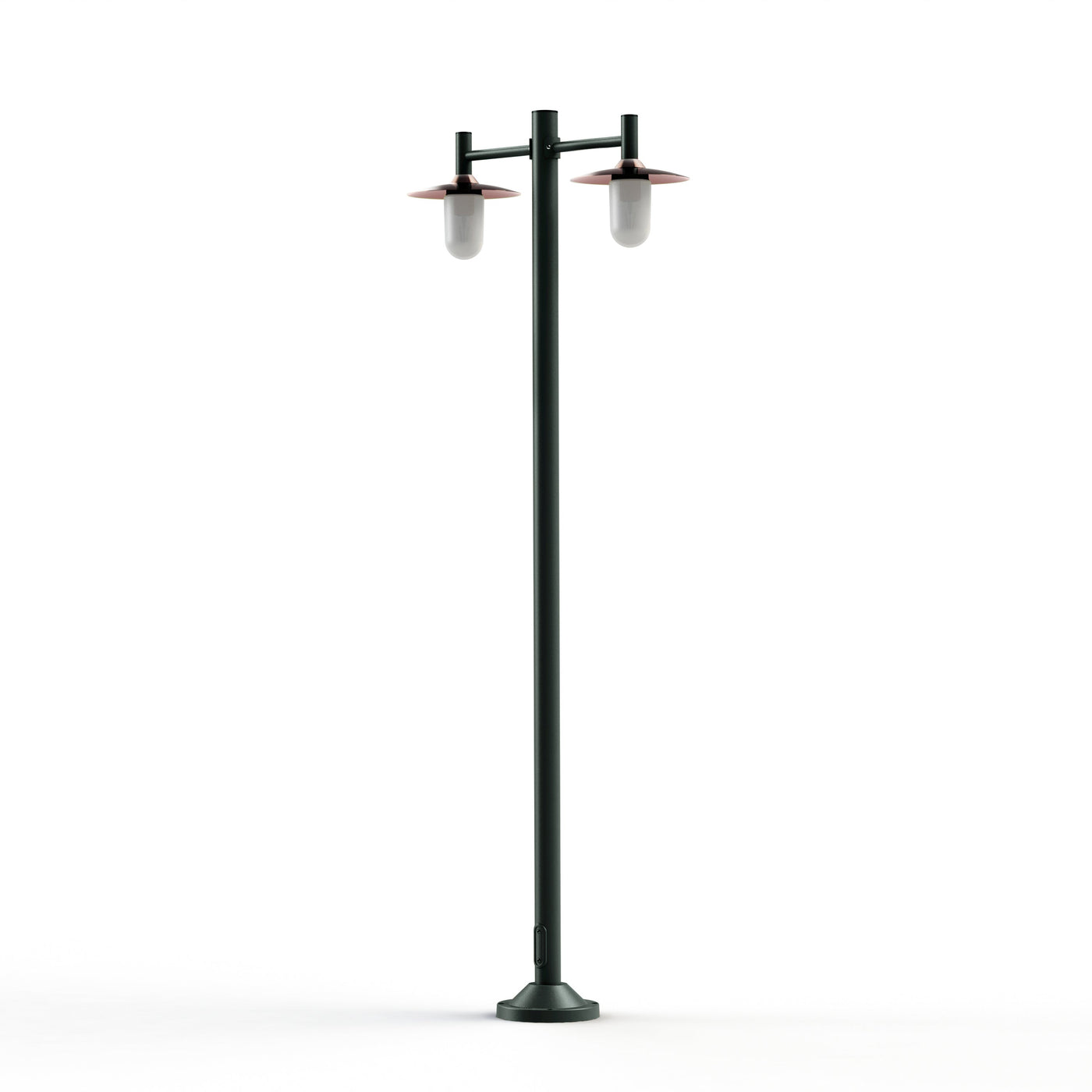 Lampadaire Montana N°4 opale Dôme cuivre brut- Gris ardoise 059 139024059