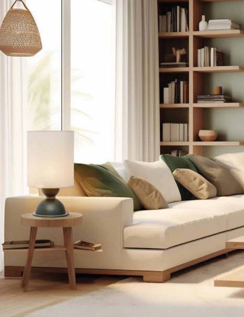 Lampe Orquila vert profond H55