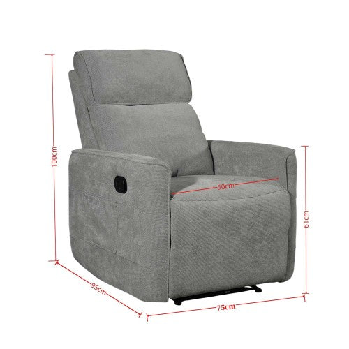 Fauteuil PRAGA Relax gris CASA THAI 4580