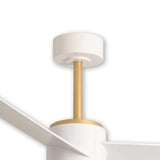 Plafonnier ventilateur Australia blanc et or LOVA 7034