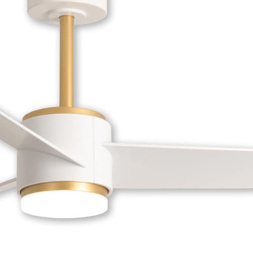 Plafonnier ventilateur Australia blanc et or LOVA 7034