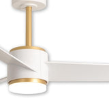 Plafonnier ventilateur Australia blanc et or LOVA 7034